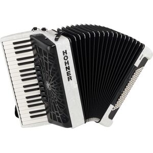 Hohner Bravo III 96 silent key white Blanc