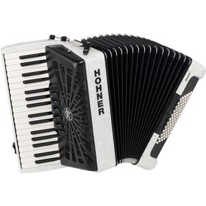 Hohner Bravo III 72 White silent key Blanc