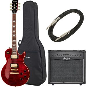 Harley Benton SC-550 II BCF Bundle Black Cherry Flame Gloss