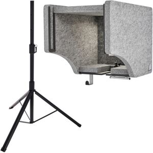 t.akustik Vocal Head Booth Stand Bundle Noir