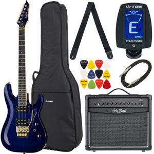 Harley Benton S 620 TB Rock Series Bundle Translucent Blue