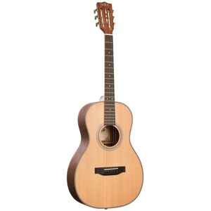 Kala Solid Cedar Top Parlor Guitar Naturel mat