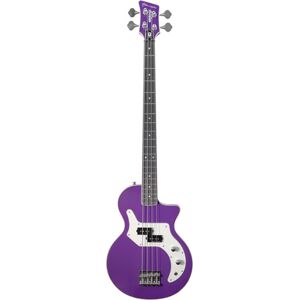 Orange O-Bass Glenn Hughes Purple Purple with black and white checkerboard binding on body and headstock