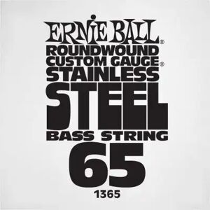 Ernie Ball Cordes basses à l'unité/ SLINKY STAINLESS STEEL 65 - Publicité