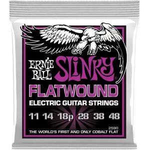 Ernie Ball Jeux de cordes electriques 011/ 2590 CORDES FILET PLAT POWER SLINKY FLATWOUND 11 - 48