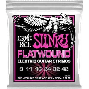 Ernie Ball Jeux de cordes electriques 009/ 2593 CORDES FILET PLAT SUPER SLINKY FLATWOUND 09 - 42