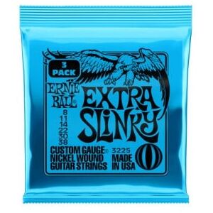 Ernie Ball Packs de cordes/ 3225 EXTRA SLINKY 8-38 PACK DE 3