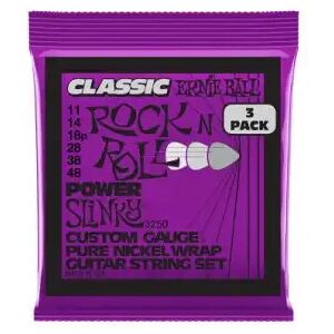 Ernie Ball Jeux de cordes electriques 011/ 3250 CLASSIC RNR POWER SLINKY 11-48 PACK DE 3