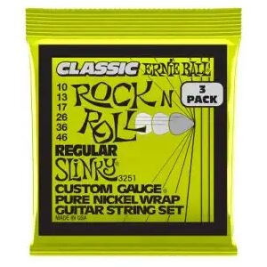 Ernie Ball Jeux de cordes electriques 010/ 3251 CLASSIC RNR REGULAR SLINKY 10-46 PACK DE 3