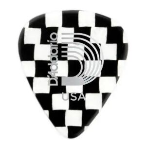 D'addario And Co Médiators/ 1CCB6 MEDIATORS POUR GUITARE CHECKERBOARD LA PIECE