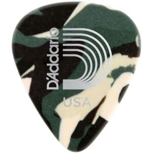 D'addario And Co Médiators/ CAMOUFLAGE CELLULOID GUITAR PICKS LIGHT LA PIECE