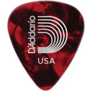 D'addario And Co Médiators/ GUITARE CELLULOID MOTIF PERLE ROUGES EXTRA HEAVY LA PIECE