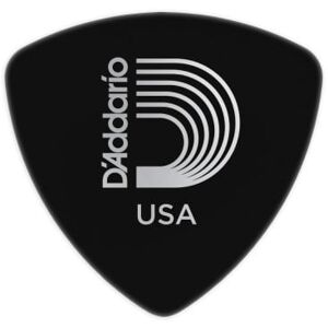 D'addario And Co Médiators/ BLACK CELLULOID GUITAR PICKS HEAVY WIDE SHAPE LA PIECE