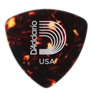 D'addario And Co Médiators/ SHELL-COLOR CELLULOID GUITAR PICKS MEDIUM WIDE SHAPE LA PIECE - Publicité