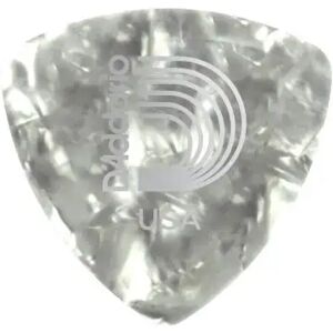 D'addario And Co Médiators/ WHITE PEARL CELLULOID GUITAR PICKS HEAVY WIDE SHAPE LA PIECE - Publicité