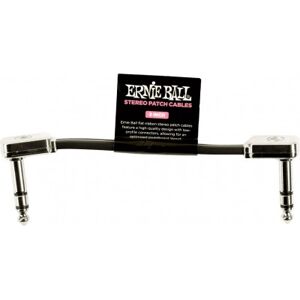 Ernie Ball Cables pour pedales/ CABLES INSTRUMENT PATCH TRS - COUDE FIN & PLAT - 7,5 CM