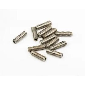 Fender VISSERIE/ STANDARD BASS BRIDGE SADDLE HEIGHT ADJUSTMENT SCREWS, 6-32 X 7/16" HEX, NICKEL (12) - Publicité