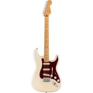 Fender Forme ST/ MEXICAN PLAYER PLUS STRATOCASTER MN, OLYMPIC PEARL - Publicité