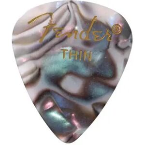 Fender Médiators/ PREMIUM CELLULOID 351 SHAPE PICKS, THIN, ABALONE LA PIECE