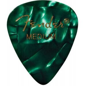 Fender Mediators/ PREMIUM CELLULOID 351 SHAPE PICKS, MEDIUM, GREEN MOTO LA PIECE