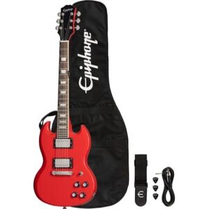 Epiphone Double cut/ SG POWER PLAYERS PACK LAVA RED MODERN IBGCS