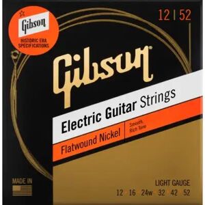 Gibson Accessories Jeux electriques filet plat/ FLATWOUND NICKEL LIGHT 12-52