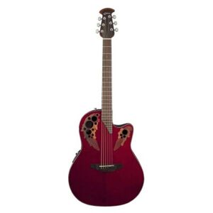 Ovation Folk électro/ CELEBRITY ELITE MID CUTAWAY RUBY RED