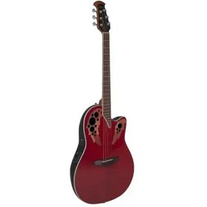 Ovation Folk électro/ CELEBRITY ELITE SUPER SHALLOW CUTAWAY RUBY RED