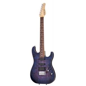 Schecter Forme ST/ SUNSET II USA CUSTOM BLUE CRIMSON FLAME