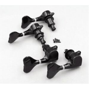 Gotoh MECANIQUES/ MECANIQUES BASSE 2D+2G BLACK, BOUTON METAL BLACK