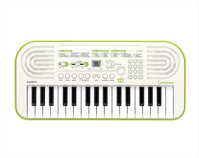 Casio Tastiera Digitale Sa-50h7-bianco- Verde Lime