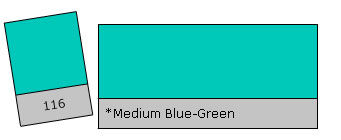 Lee Filter Roll 116 M. Blue Green Medium Blue