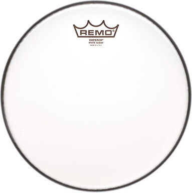 Remo 10" Emperor White Suede