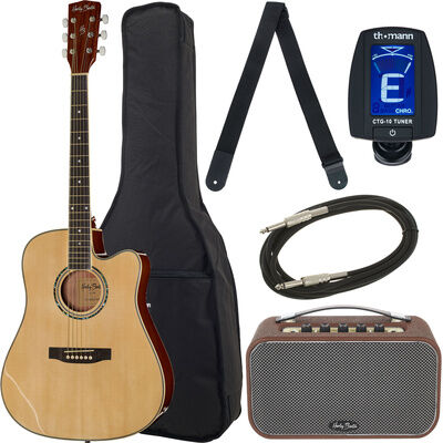 Harley Benton D-120CE NT Bundle naturale lucido