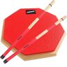 keepdrum DPRD Practice Pad rood + SV1 Rods 19 staven drumsticks