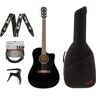 Fender CD-60SCE Black elektrisch-akoestische westerngitaar + gigbag + accessoires