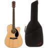 Fender CD-60SCE Natural elektrisch-akoestische westerngitaar + gigbag