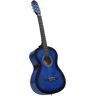 vidaXL Gitaar klassiek beginner 4/4 39" lindenhout blauw