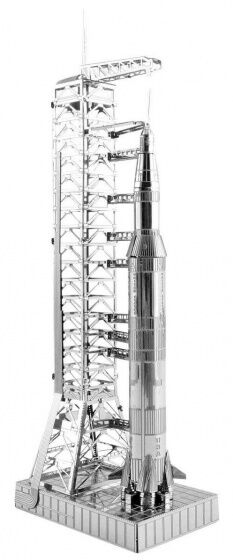 Metal Earth Fascinations Apollo Saturn V modelbouwset - Zilver