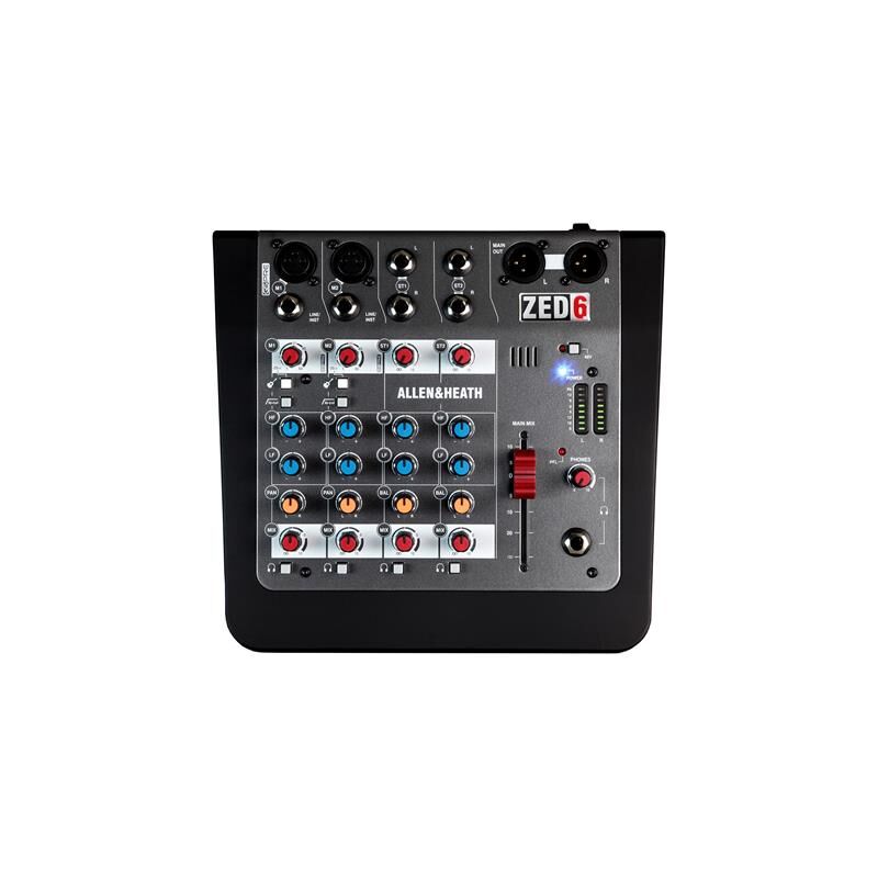 Allen & Heath A&h; Zed-6 Kompakt 6 Inngangers Analog Mikser