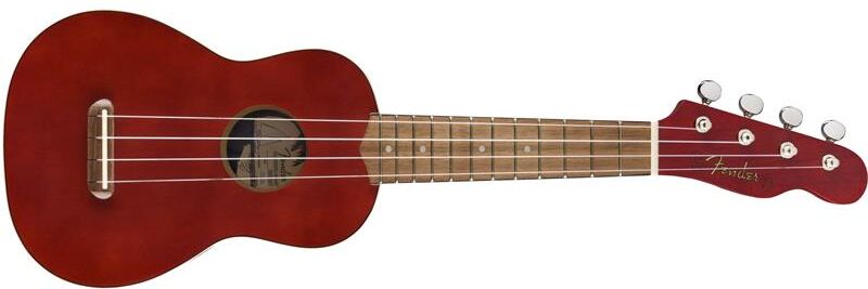 Fender Venice Soprano Ukulele Walnut Fingerboard, Cherry