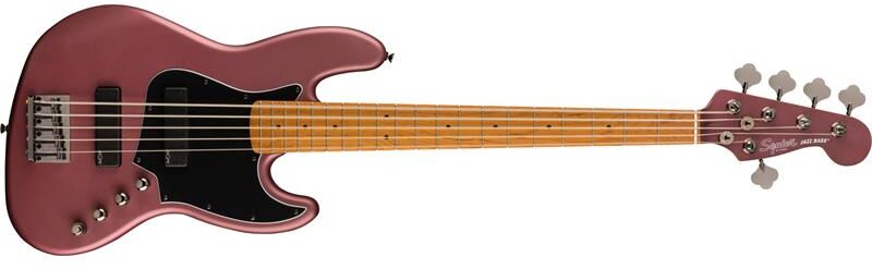 Squier Fsr Cont. Active Jazz Bass Hh V Burgundy Satin Roasted Maple Fingerboard