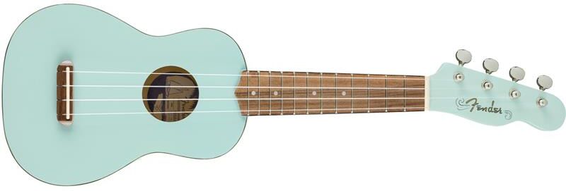 Fender Venice Soprano Ukulele Walnut Fingerboard, Daphne Blue