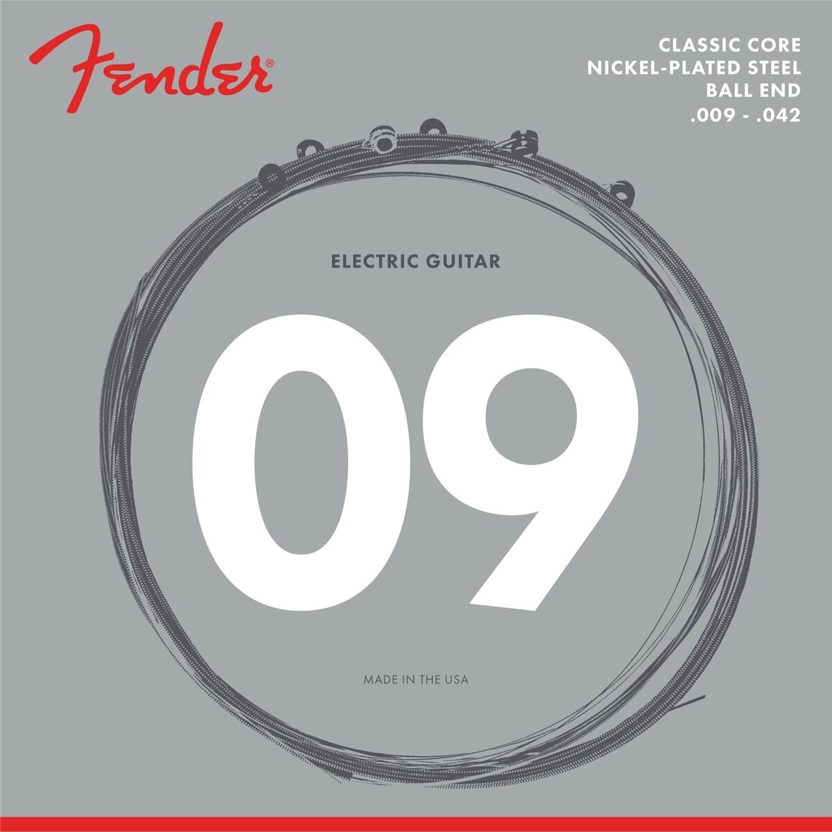 Fender 255L Classic Core Electric Guitar Strings - Nickel-Plated Steel - .009-.042