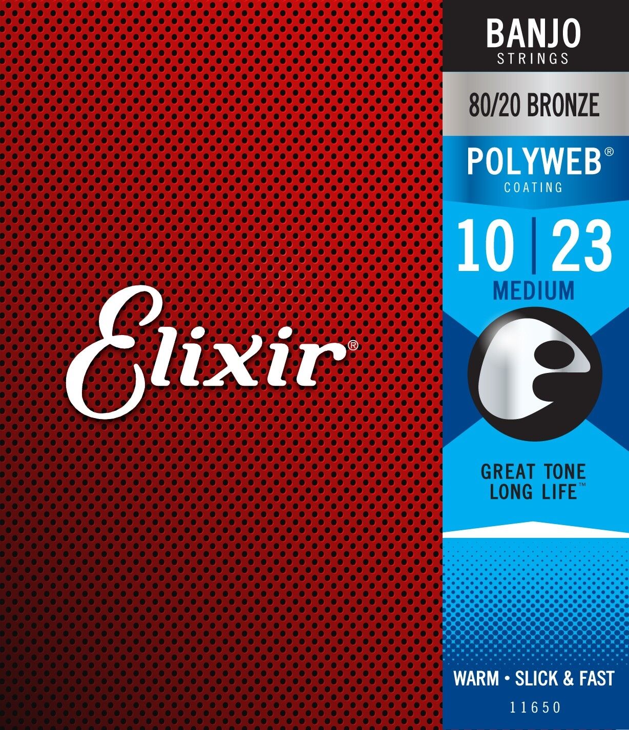 ELIXIR 11650 NANOWEB Banjo Medium -10 . Strenger til Banjo.