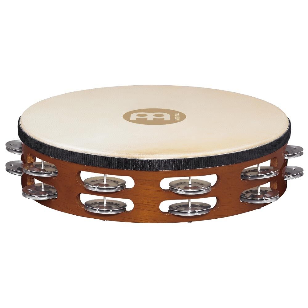 Meinl TAH-2-A-AB Wood Tamburin m/skinn, Dobbel, Aluminium(M)