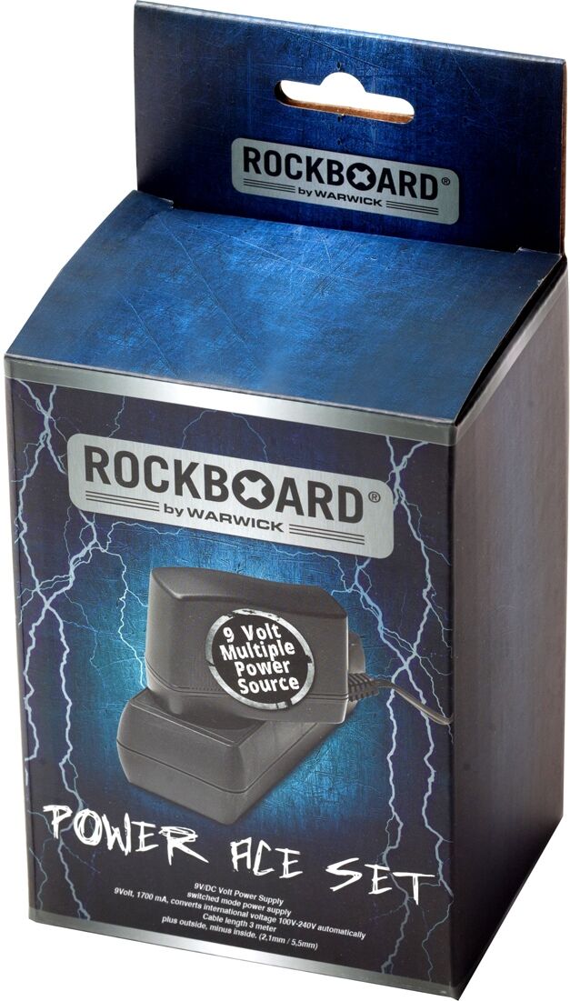 RockBoard Power Ace Set, 9V DC 1.7A Power Adapter + Accessory Cables