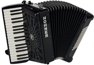 Hohner Bravo III 72 Black silent key