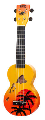 Mahalo Hawaii Orange Ukulele