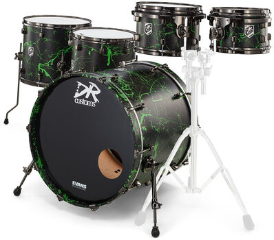 DR Customs Rock Set Black Green Splatter